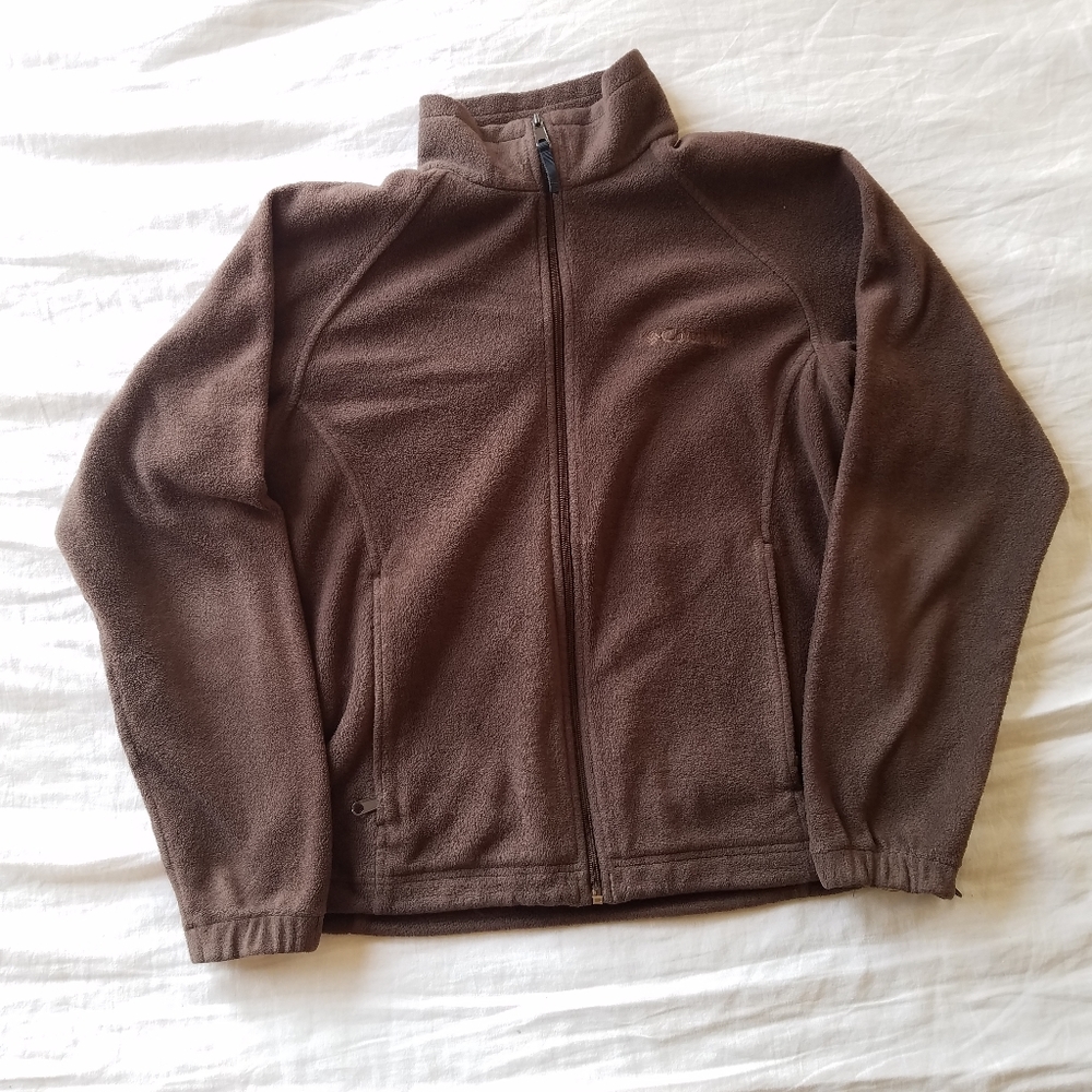 Columbia Chocolate Brown Fleece Zipper Jacket
